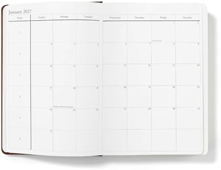 Wykeham's Executive 2026-27 Daily Journal Planner – Customization Available – Mid-Year Academic Diary – July 2026 to June 2027 (Brown, 8.5"×5.5")