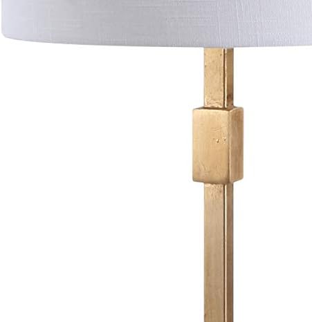 JONATHAN Y Windsor 29" Modern Geometric Column Metal Table Lamp, Gold Leaf