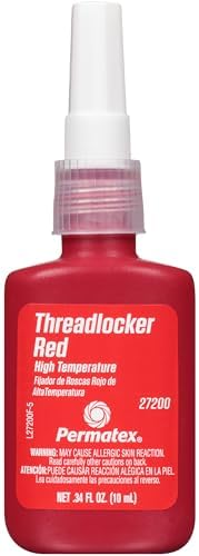 Permatex 27200 Hiigh Temperature Threadlocker Red, 10 ml