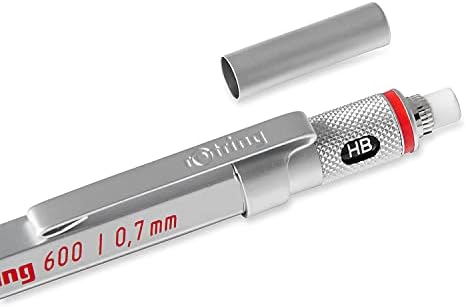 rOtring 600 Mechanical Pencil, 0.7 mm Lead, Silver Metal Barrel - For Technical Writing, Drawing, Sketching