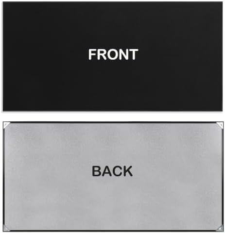 SELEAD Linen Bulletin Board 48” x 24” - Black Aluminum Frame, Black Fabric