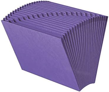 Smead Colored Expanding File, Alphabetic (A-Z), 21 Pockets, Letter Size, Purple (70721)