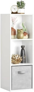 Whitmor 3 Cube Bookcase Stackable MDF Storage Organizer 11 Inch