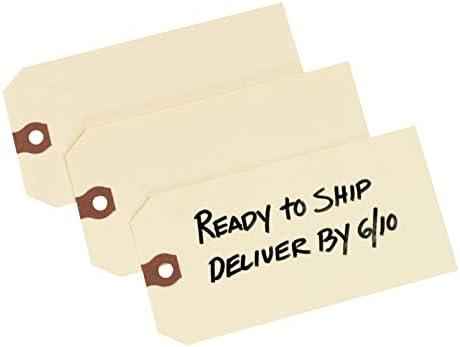 Avery Unstrung Shipping Tags, 11.5 pt. Stock, 3-3/4" x 1-7/8", 1,000 Manila Hang Tags (12303)