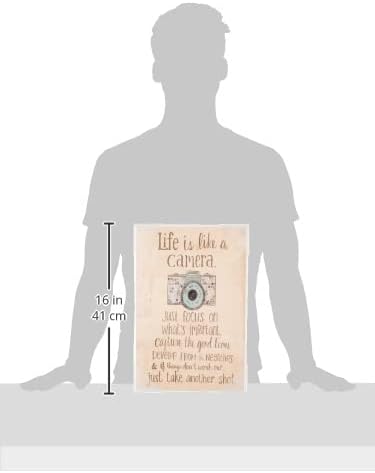 Stupell Home Décor Life Is Like A Camera Inspirational Art Wall Plaque, 10 x 0.5 x 15, Proudly Made in USA, Living Room | Stupell Industries · By Katie Doucette · Ready to hang · Great for office or bedroom · Made in USA