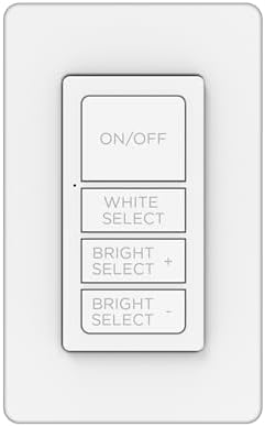 Enbrighten One-Touch Sync Remote Control, Add-on Light Switch for Under Cabinet Lights, Wireless Remote, ON/Off, Dimmable, Color Select Soft White to Bright Daylight, Cabinet Lighting Remote, 81795