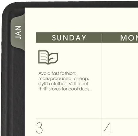 AT-A-GLANCE 2027 Appointment Book Planner, Weekly & Monthly, 7" x 8.75", Quarter-Hourly, Recycled, Black (70951G0527)