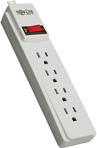 Tripp Lite 4 Outlet Home & Office Power Strip, 10ft Cord with 5-15P Plug (PS410)