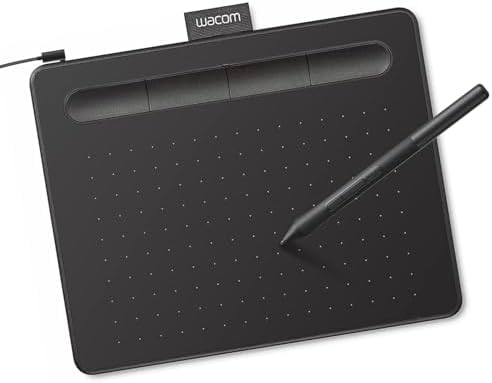 Wacom Intuos Small, Wired Graphic Drawing Tablet with Pen + Software