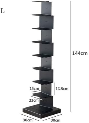 Invisible Floating Bookshelf With Metal Spine Wall Mounted Storage For Books And Decor, Space-Saving Display Unit For Home And Office Use(Black,Large)