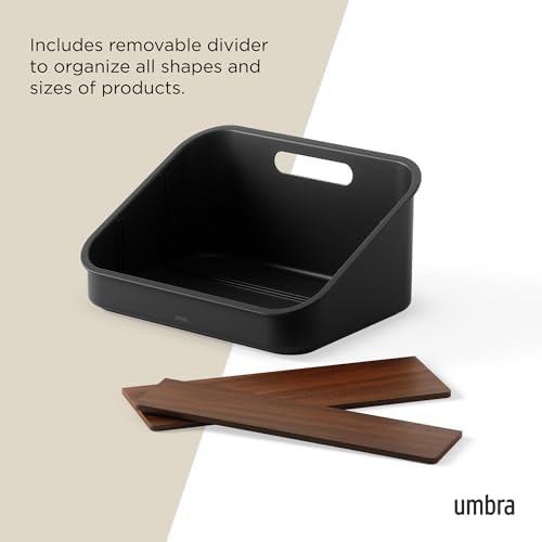 Umbra Bellwood Packet Organizer, Plastic and Wood, Walnut/Black