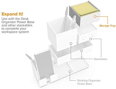 Bostitch Office Konnect Desk Organizer Accessory Tray, Storage, White