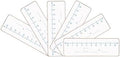Really Good Stuff Two-Sided Number Line Dry-Erase Boards, Set of 6