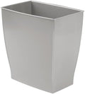 iDesign Small Plastic Bathroom Trash Can, Gray
