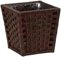 Household Essentials Woven Waste Basket, 3 Gallons, HandWoven Paper Rope with Removable Plastic Liner, Durable Wood Frame, Wide and Open Top for Easy Access, Decorative, Brown
