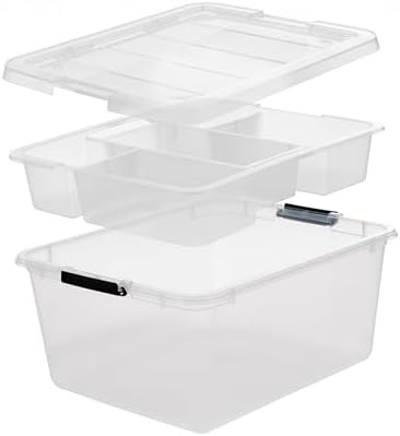 IRIS USA 6-Pack 18 Quart Clip Box with Latching Lid
