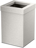 Gatco Small Bathroom Trash Can With Lid, Square 3 Gallon Stainless Steel Wastebasket, Under Sink, Satin Nickel, For Bathroom, Bedroom, Office (1914)