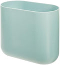 iDesign Small Slim Plastic Bathroom Trash Can, Blue