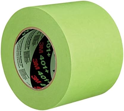 3M High Performance Green Masking Tape 401+, 72 mm x 55 m, 6.4 mil, 8/Case