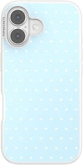 PopSockets iPhone 17 Phone Case with MagSafe- Sweet Heart Blue | Magnetic, Wireless Charging, Camera & Drop Protection, Blue, Phone, Women