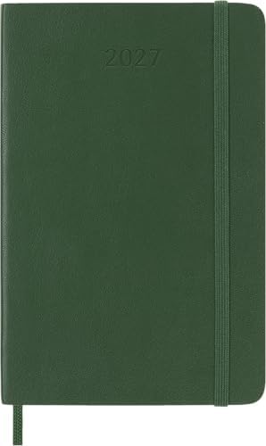Moleskine 2027 12-Month Weekly Planner, Pocket, Myrtle Green, Softcover