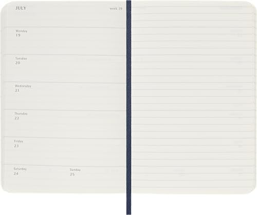 Moleskine 2027 12-Month Weekly Planner, Pocket, Sapphire Blue, Softcover