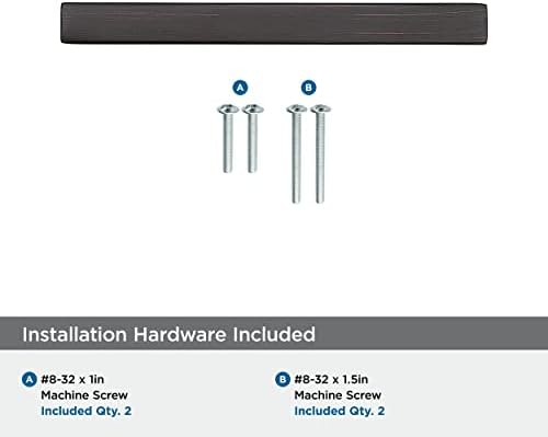 Amerock | Cabinet Pull | Oil Rubbed Bronze | 3-3/4 inch (96 mm) Center to Center | Monument | 2 Pack | Drawer Pull | Drawer Handle | Cabinet Hardware