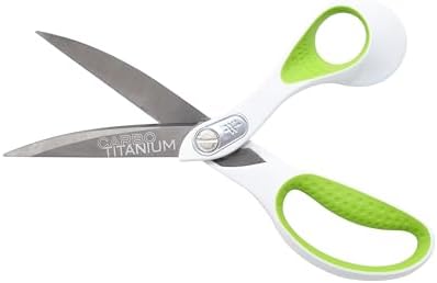 Westcott Heavy Duty CarboTitanium-Bonded 9" Bent Scissors - Durable Fabric Scissors with Ergonomic Handle and Titanium Bonding for Effortless Cutting Tasks