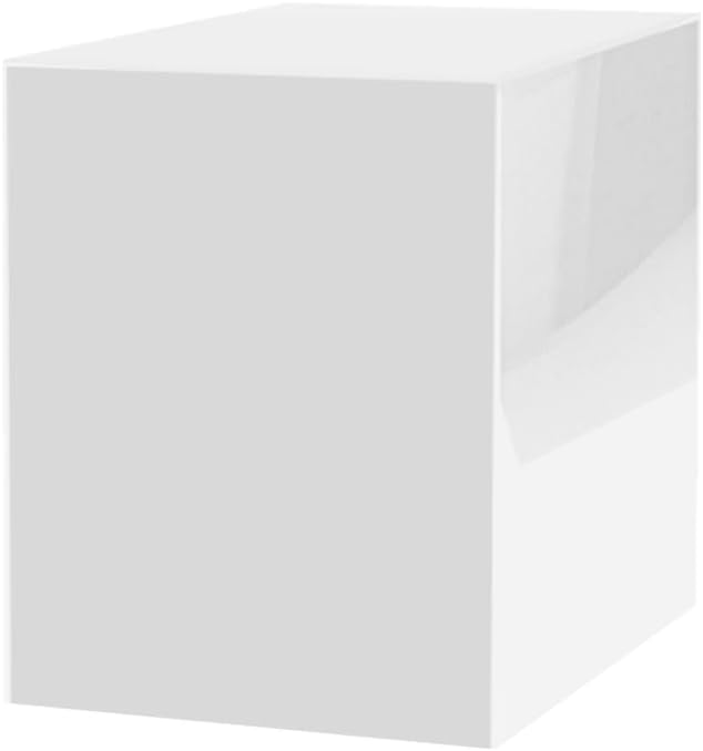 12" x 12" x 16" White Acrylic Display Box with One Open Side No Lid Versatile Tall Retail Product Riser or Merchandise Storage Bin by Marketing Holders