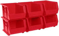 Akro-Mils 30239 AkroBins Plastic Storage Bins, 11"x8"x7", Red, 6-Pack