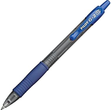 PILOT G2 Premium Gel Roller Pens, Blue Ink Pens Bold Point, Pack of 12