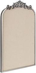 Kate and Laurel Arendahl Arch Pinboard; Silver; 19 x 31; Framed Arched Ornate Vintage Pinboard for Unique Display; Organization; and Decor Options