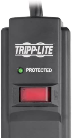 Tripp Lite 6 Outlet Surge Protector Power Strip 6ft Cord 990 Joules Dual USB Charging & Insurance (TLP606USBB)