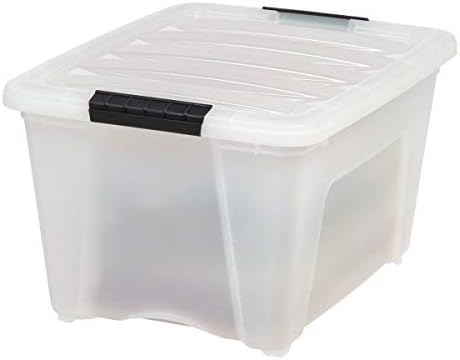 IRIS USA 6-Pack 32 Quart Storage Bins with Lids, Pearl