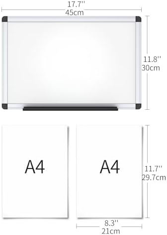 VIZ-PRO Magnetic Whiteboard, 18 x 12 Inches, Dry Erase Board for Wall
