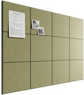 Bumusty 48"x 36" Large Felt Bulletin Board Tiles, Olive Green