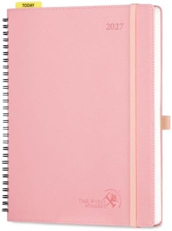 POPRUN 2027 Planner, Large 8.5" x 10.5" Weekly Calendar, Day Planner 2027