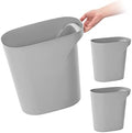 IRIS USA Small Trash Can |Made in USA| 6 Gallon/24 Qt (3-Pack) - Gray