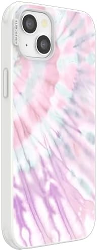 PopSockets iPhone 14 Plus Phone Case with MagSafe- Coastal Dye Purple | Magnetic, Wireless Charging, Camera & Drop Protection, Purple, Aura, Rainbow, Colorful