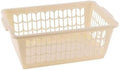 YBM HOME Plastic Perforated Storage Basket Bin Office Drawer, Shelf Desktop Countertop Tray Organizer 32-1188 (1, Beige)