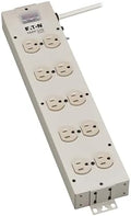 Eaton Tripp Lite Series 10 Outlet Heavy Duty Power Strip, Metal, Under Desk & Wall Mount Option, 15ft Extension Cord, On/Off Switch Cover, Industrial Garage Shop Work Bench, White (TLM1015NC)