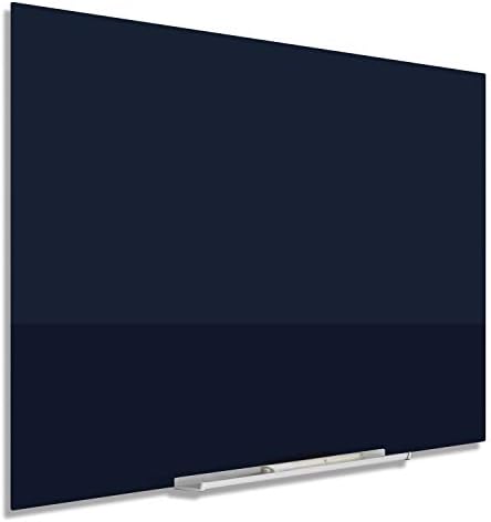 Quartet Dry Erase Board, 85" x 48" Glass Magnetic Whiteboard, Wide Format Horizontal Board, InvisaMount, Black (G8548IMB)