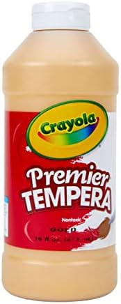 Crayola Tempera Paint For Kids, Gold Paint, Classroom Supplies, Non Toxic, 16 Oz Squeeze Bottle