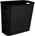 Small Bathroom Trash Can 3.5 Gallon Slim Plastic Garbage Can, Black