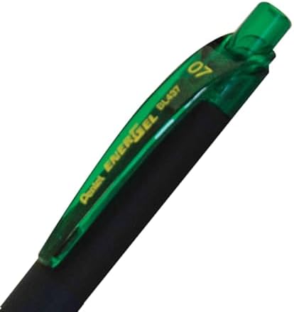 Pentel EnerGel Kuro Liquid Gel Pen, (0.7mm) Medium line, Green Ink, 12 Pack (BL437R1-D)