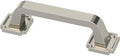 Franklin Brass 10 Pack Polished Nickel Cabinet Handles 3 inch (76mm) Kitchen Cabinet Handles and Drawer Pulls for Cupboards and Dressers |Notched Backplate