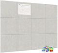 Neatsure Large Cork Board for Wall, 48" x 36" Bulletin Board with Pushpins, 12 Panels Felt Tiles Tack Push Pin Board for Office, Light Tan