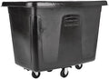 Rubbermaid Commercial Products Bulk Cube Truck with Wheels, Black, 400 lbs Capacity, Holds Waste/Laundry/Linens for Hospital/Hotel/School
