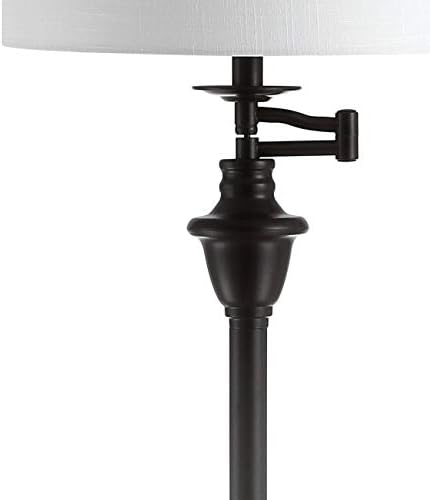 JONATHAN Y Cora 60" Metal Swing Arm Floor Lamp, Oil Rubbed Bronze/Clear