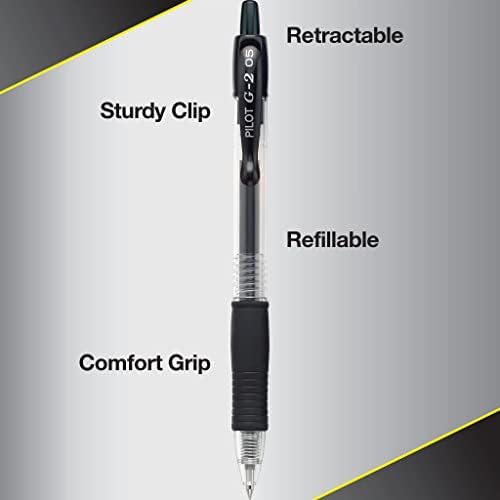 PILOT G2 Premium Gel Roller Pens, Gel Pens Black, 14 Count (Pack of 7)